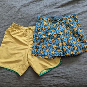 Boys Swim Trunks Set - Hanna Andersson Yellow - Cat & Jack Smiley Faces 🙂